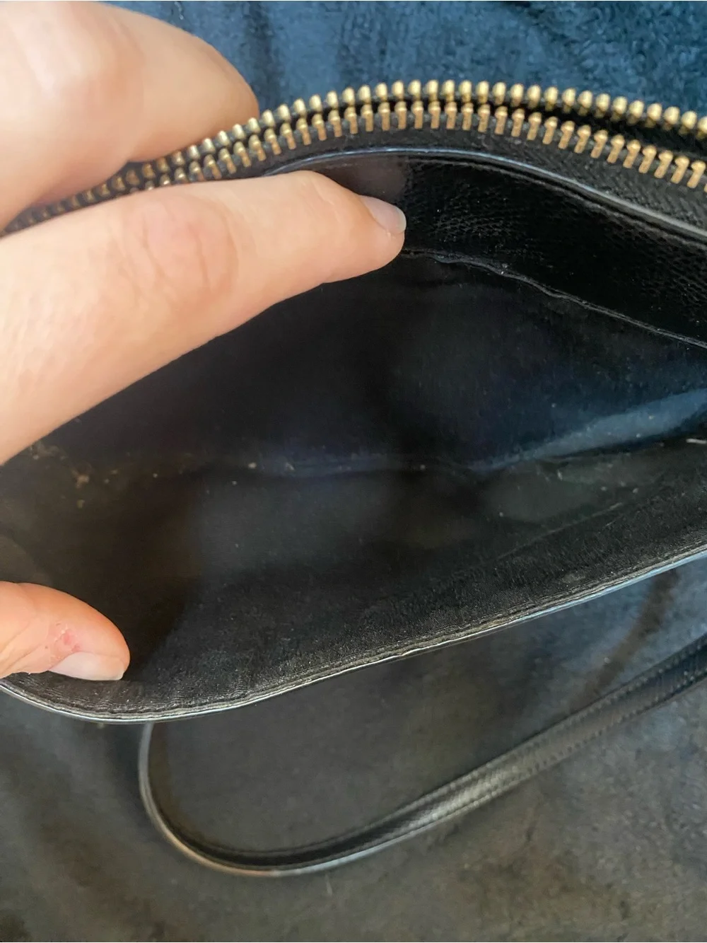 Coach Black Pebbled Leather Slim Crossbody with Gold Logo